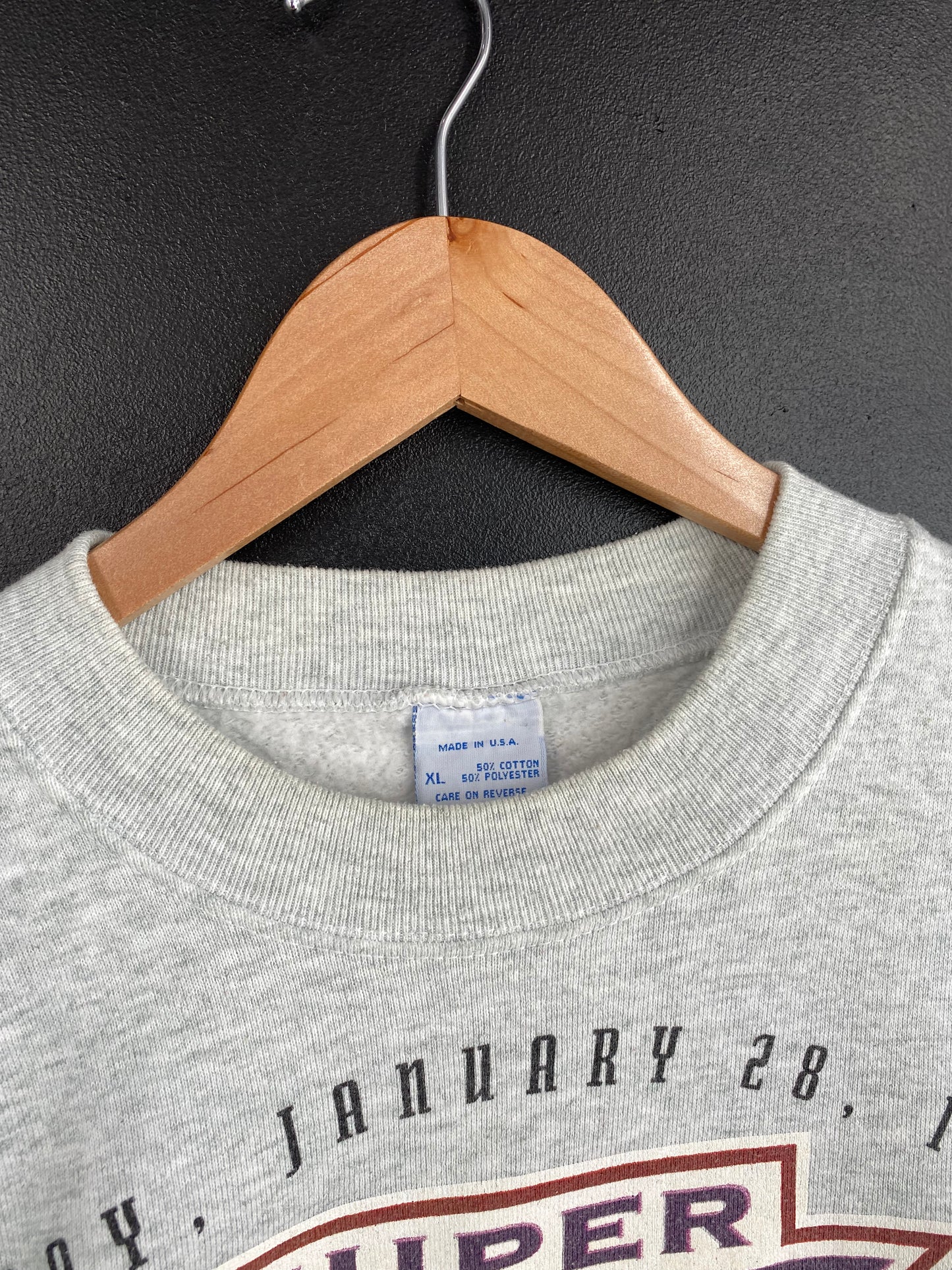 1996 SALEM x SUPER BOWL AFC VS NFC Made in USA Size XL Vintage NFL Sweat-shirt / A2125