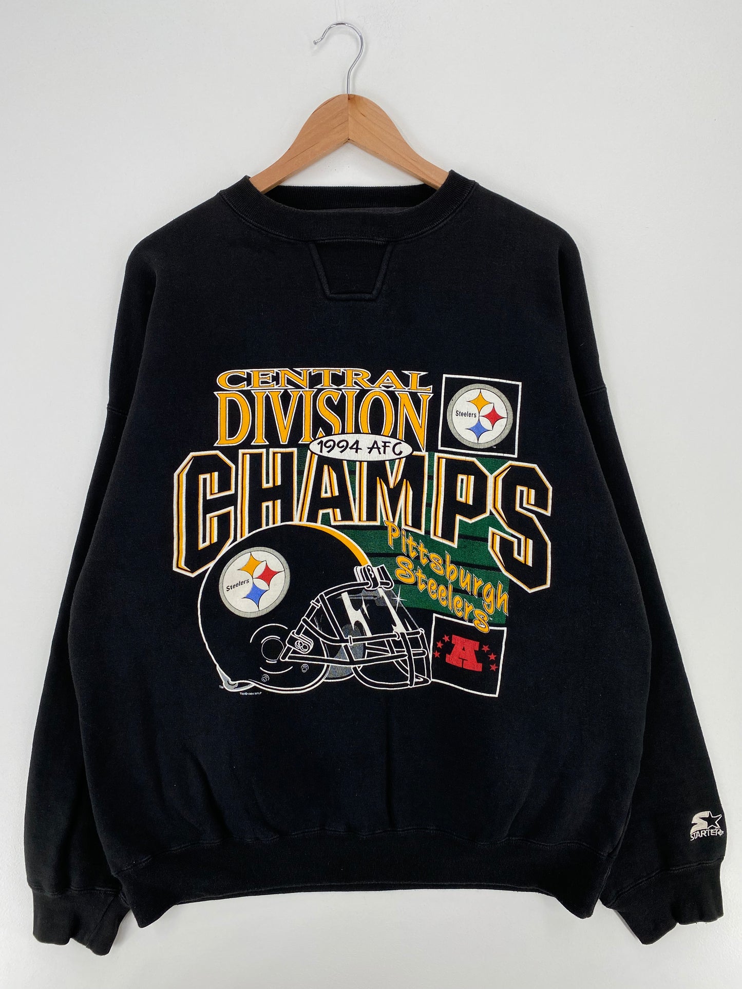 1994 STARTER x PITTSBURGH STEELERS Made in USA Size XL Vintage NFL Sweat-shirt / A2133