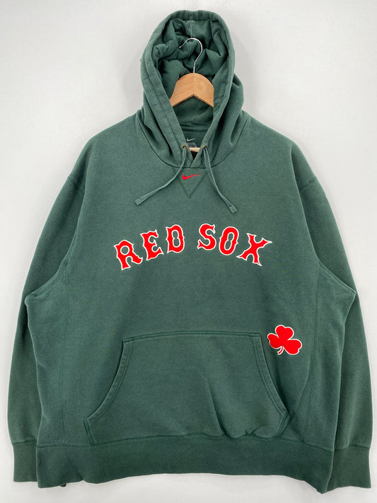 00’ NIKE BOSTON RED SOX Size XXL Vintage MLB Hoodie Sweat-Shirt / A6656