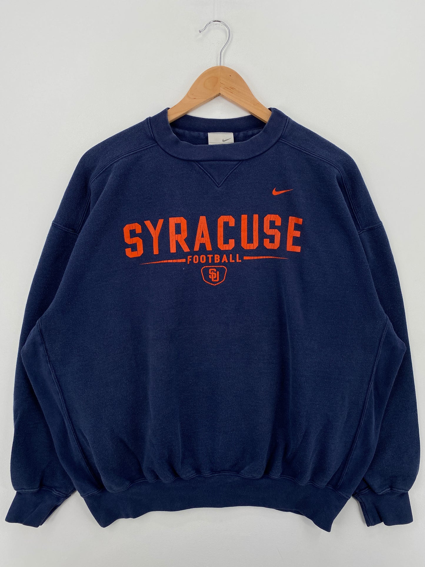 00' NIKE SYRACUSE FOOTBALL Size L Vintage College Sweat-Shirt / A6653