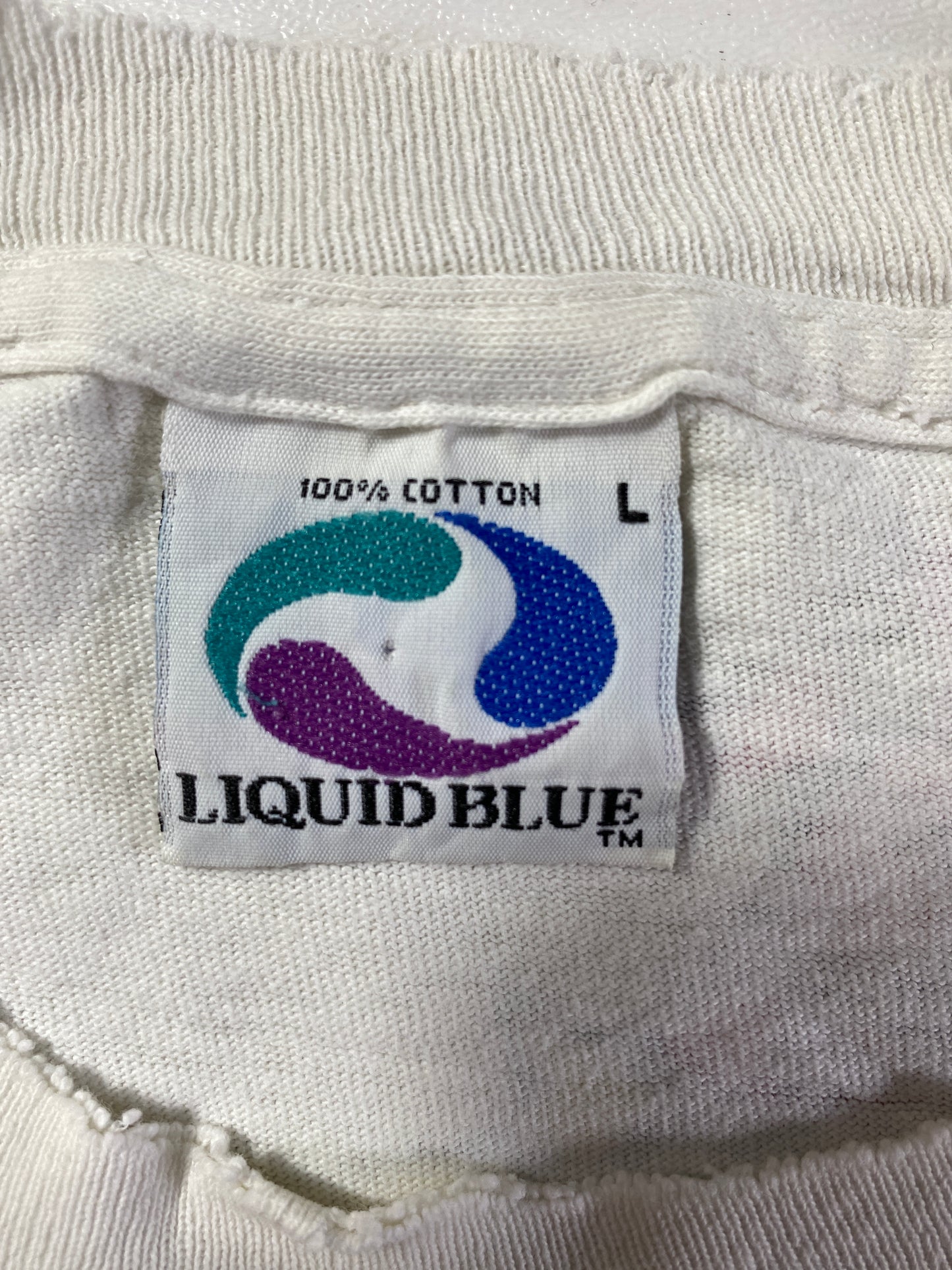 1993 LIQUID BLUE x GRATEFUL DEAD Made in USA Size L Vintage Music T-shirt / A6676