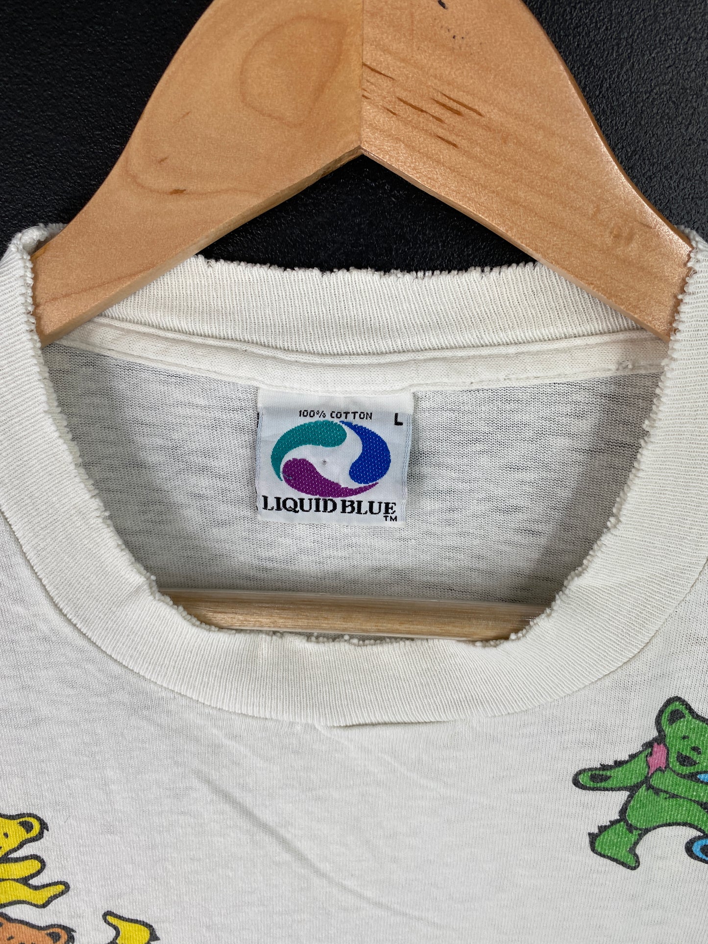 1993 LIQUID BLUE x GRATEFUL DEAD Made in USA Size L Vintage Music T-shirt / A6676