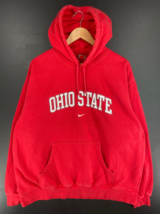 00' NIKE x OHIO STATE Size XL Vintage College Hoodie Sweat shirt / E4037S