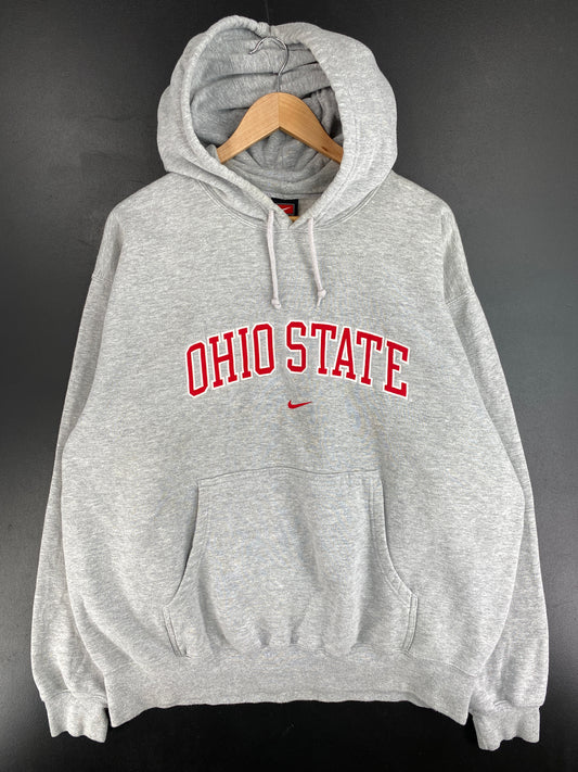 00' NIKE x OHIO STATE Size XL Vintage College Hoodie Sweat shirt / E4041S