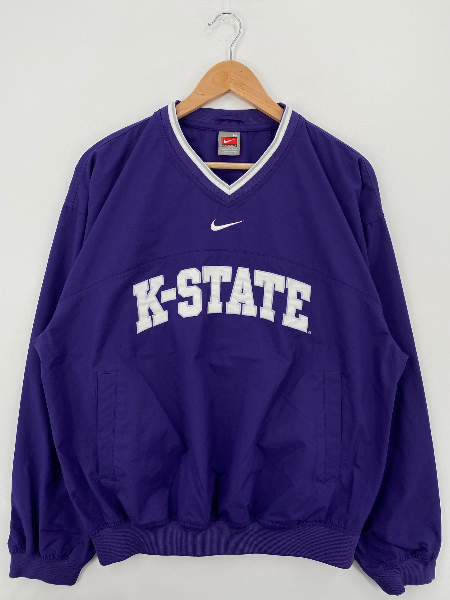 00' NIKE KANSAS STATE Size M Vintage College Warm-Up Jersey / A6772