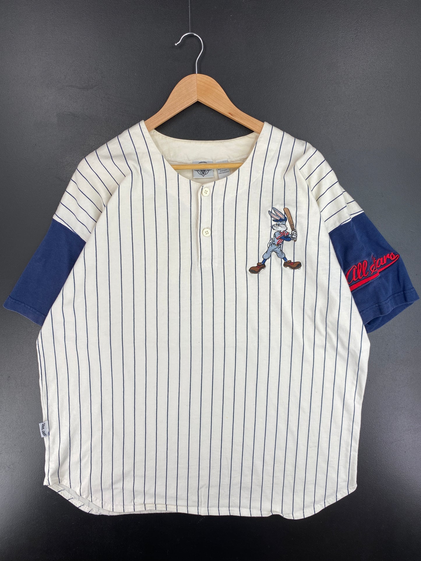1994 LOONEY TUNES BUGS BUNNY Size XL Vintage Baseball-shirt / E4746T
