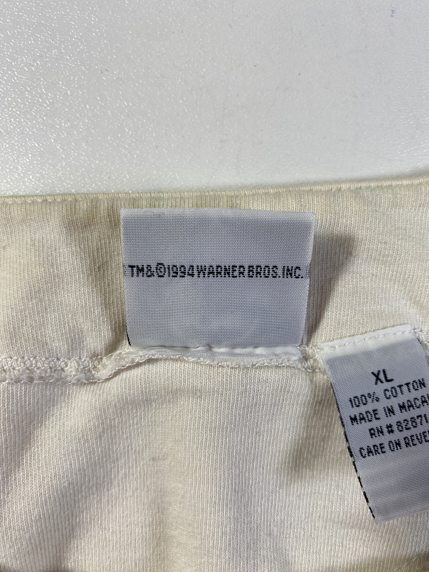 1994 LOONEY TUNES BUGS BUNNY Size XL Vintage Baseball-shirt / E4746T