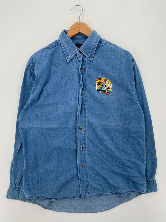 1994 LOONEY TUNES Size M Vintage Button down Shirts / A7471