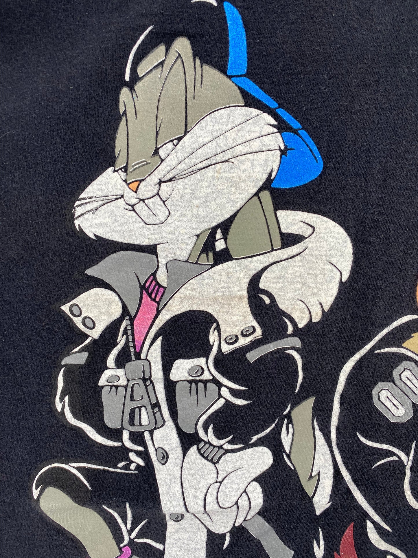 .1993 LOONEY TUNES BUGS BUNNY AND TAZ Size M Vintage Long Sleeve T-Shirt / E1765T