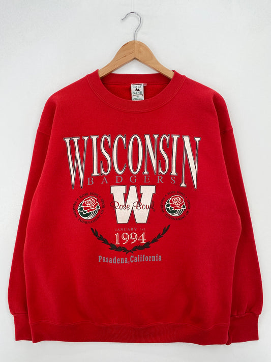 1994 WISCONSIN BADGERS Made in USA Size XL Vintage College Sweat-Shirt / A7532