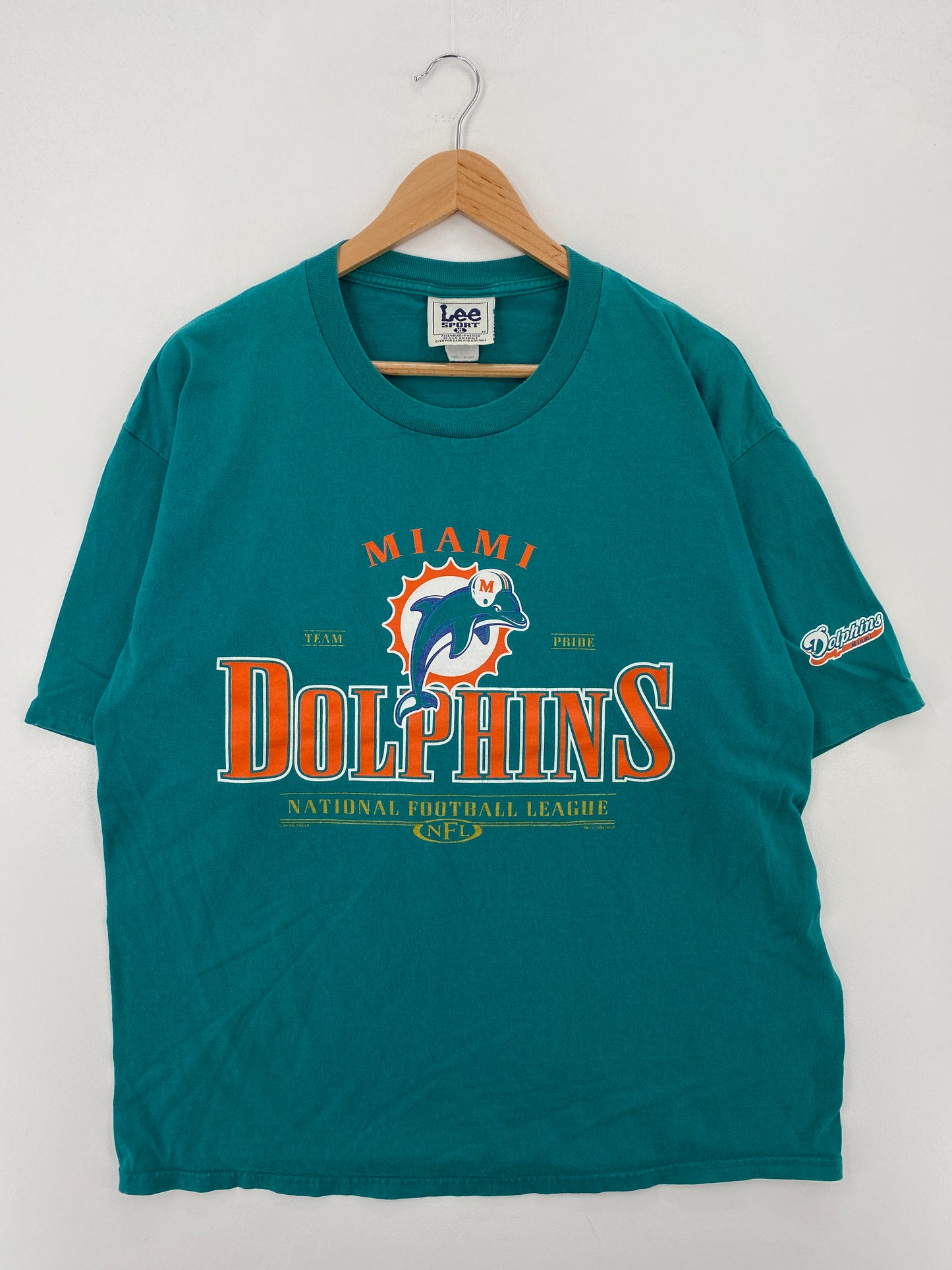 1999 MIAMI DOLPHINS Size XL Vintage NFL T-Shirt / A7573