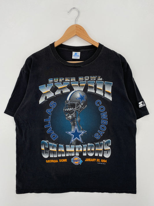 1994 STARTER x DALLAS COWBOYS Made in USA Size L Vintage NFL T-Shirt / A7576