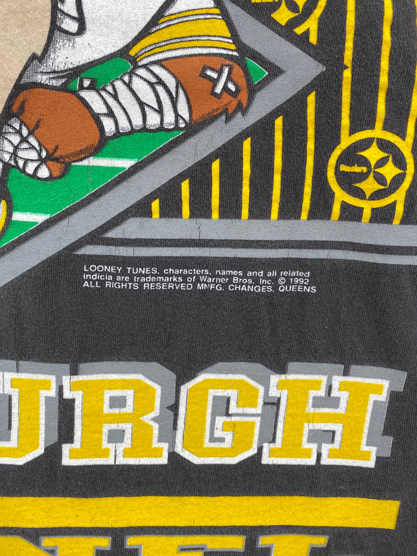 1992 PITTSBURGH STEELERS Made in USA Size XL Vintage NFL T-Shirt / A7862