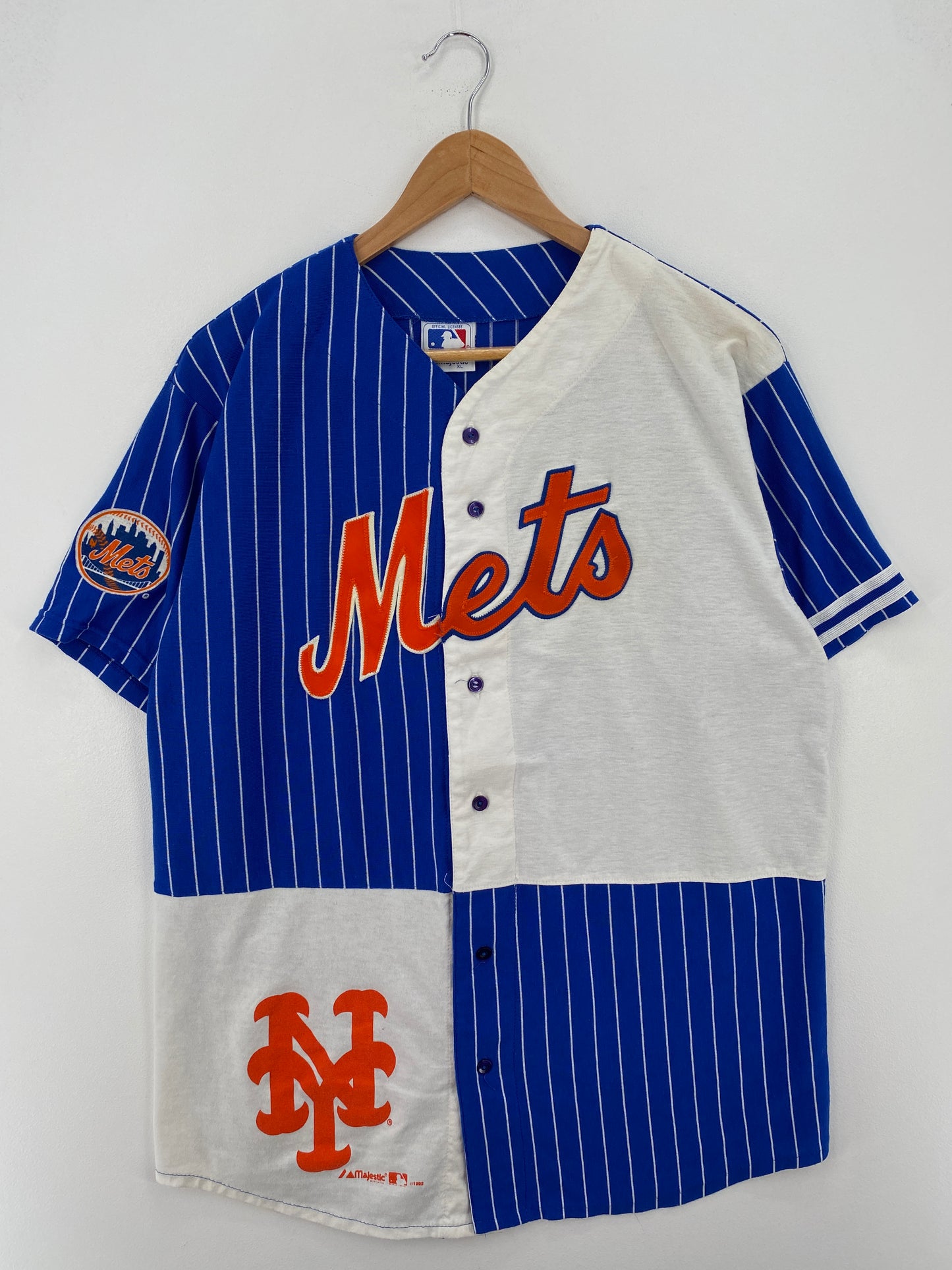 1992 NEW YORK METS Made in USA Size XL Vintage MLB Game-Shirt / A7864
