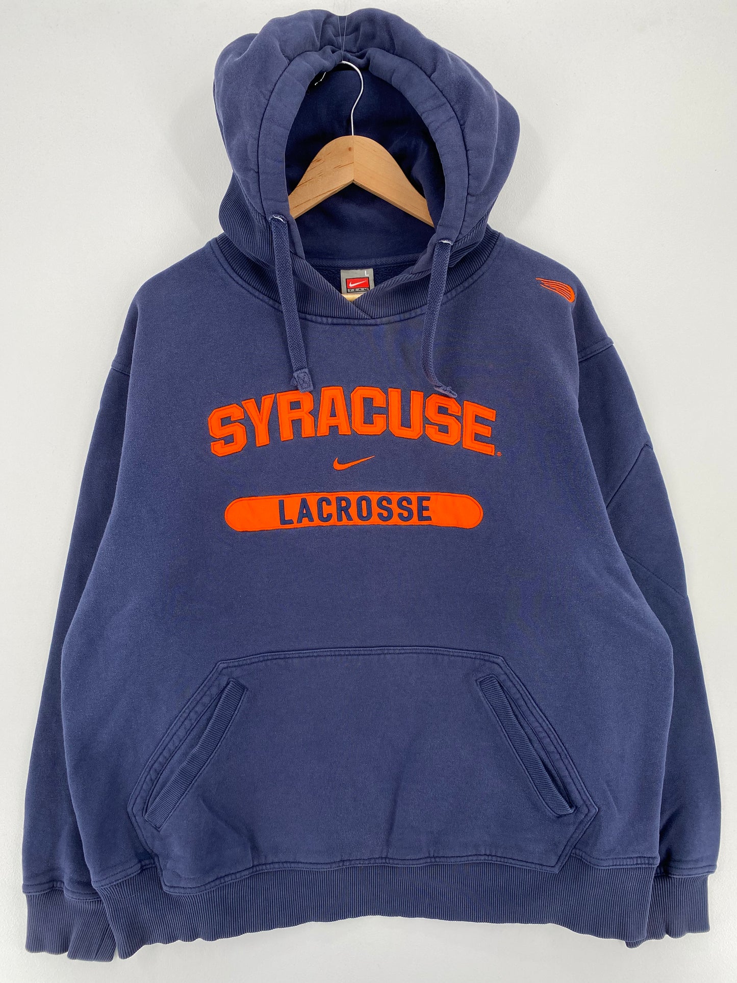 00' NIKE SYRACUSE LACROSSE Size L Vintage College Hoodie Sweat-Shirt / A2632