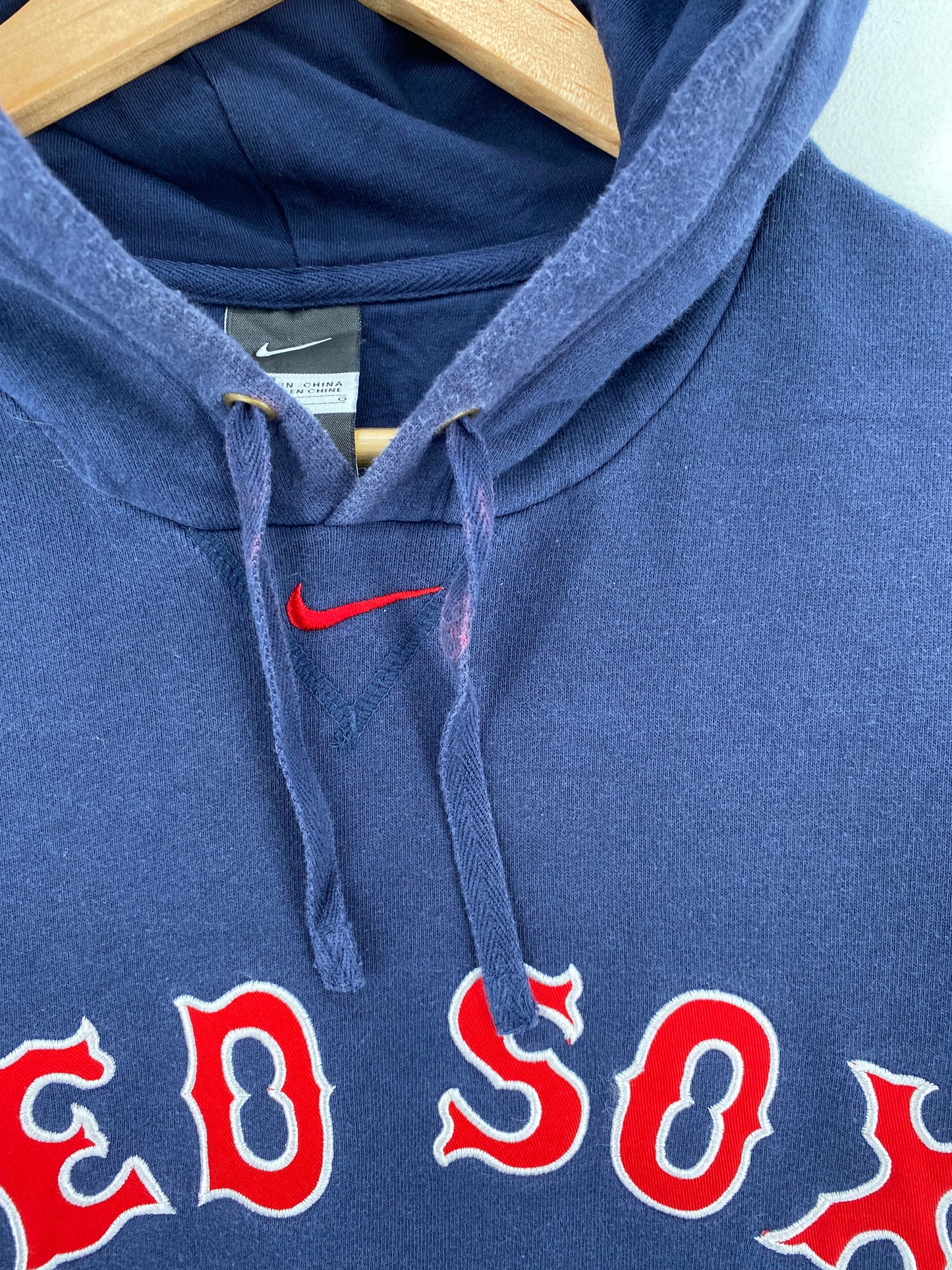 00' BOSTON RED SOX Size L Vintage MLB Hoodie Sweat-Shirt / A2633