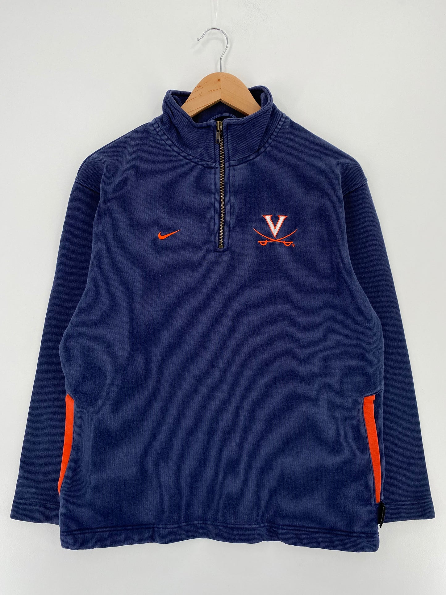 00' NIKE VIRGINIA Size M Vintage College Half Zip Sweat-Shirt / A2634
