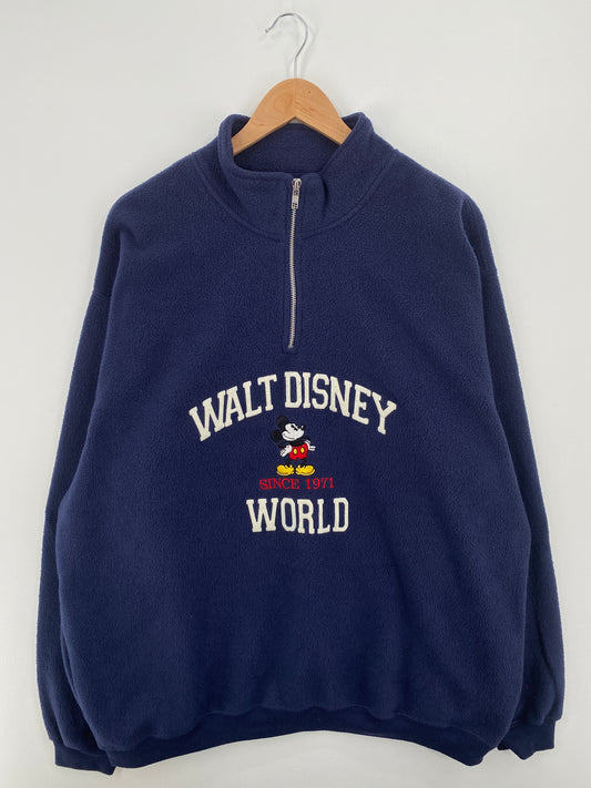 00’ DISNEY MICKEY Size XL Vintage Half Zip Fleece / A8119