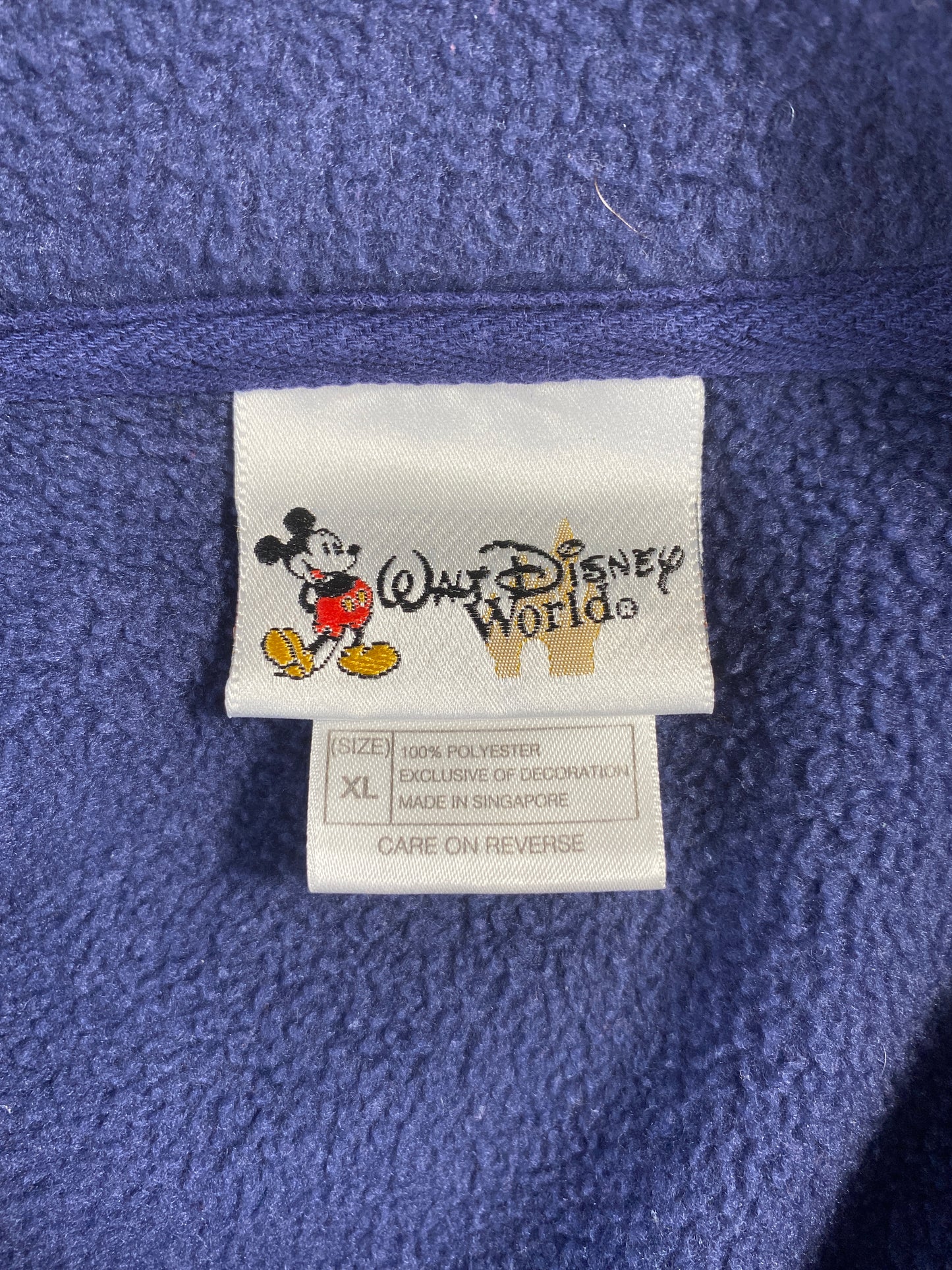 00’ DISNEY MICKEY Size XL Vintage Half Zip Fleece / A8119