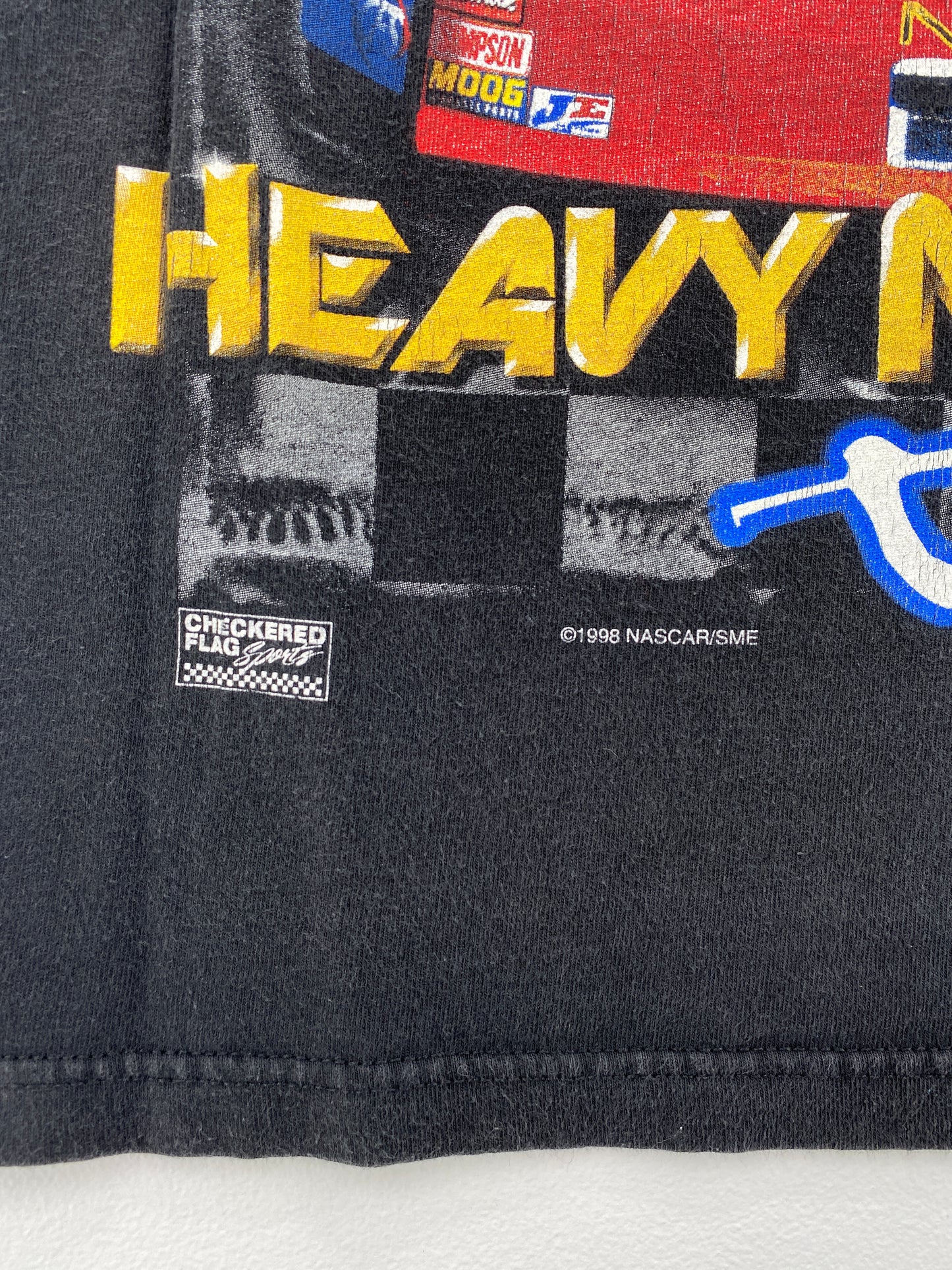 1999 NASCAR HEAVY METAL THUNDER Size L Vintage Racing T-Shirt / A8181