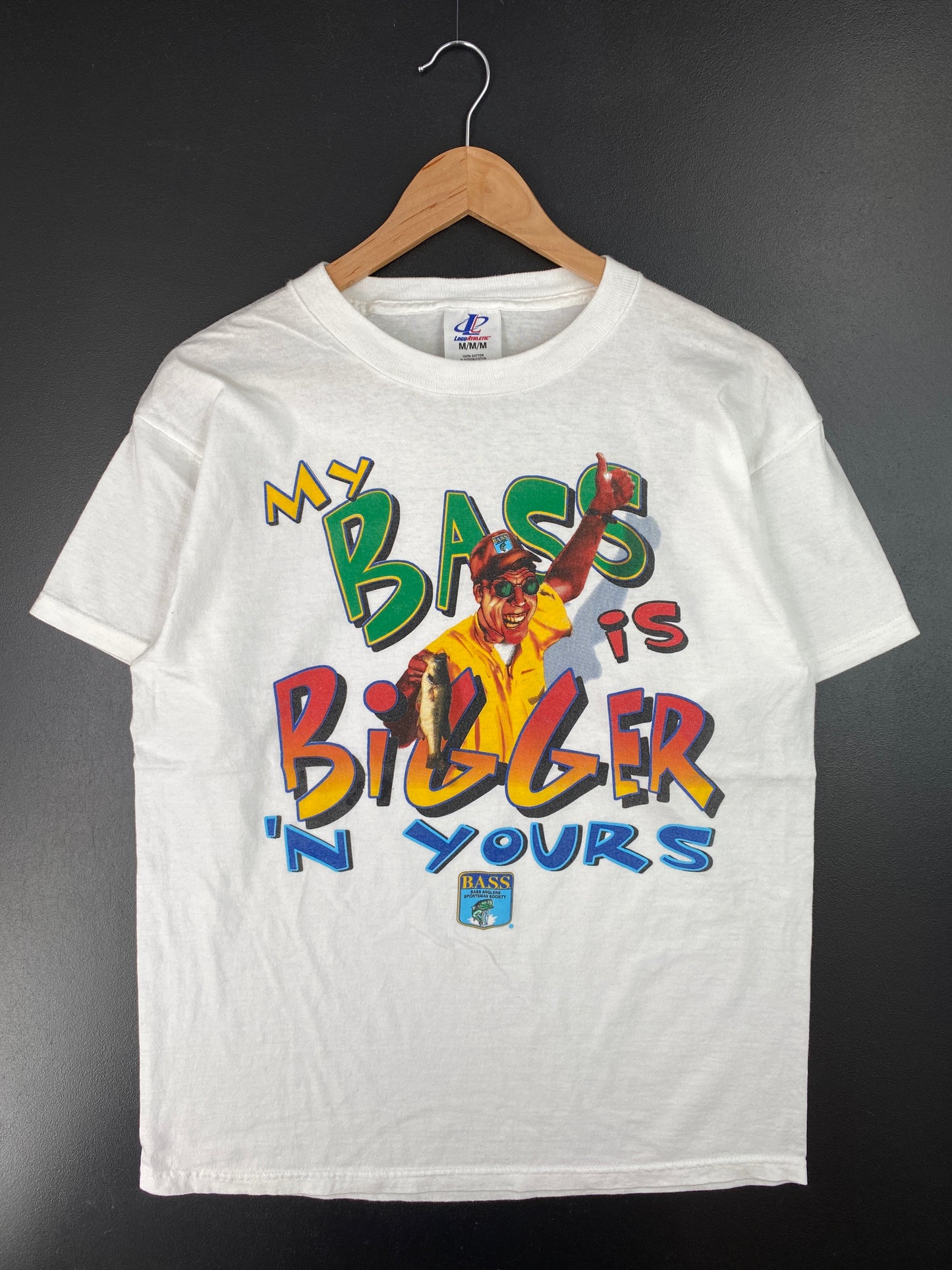 Vintage MY BASS IS BIGGER THAN YOURS Size M Vintage T-Shirt / A8174