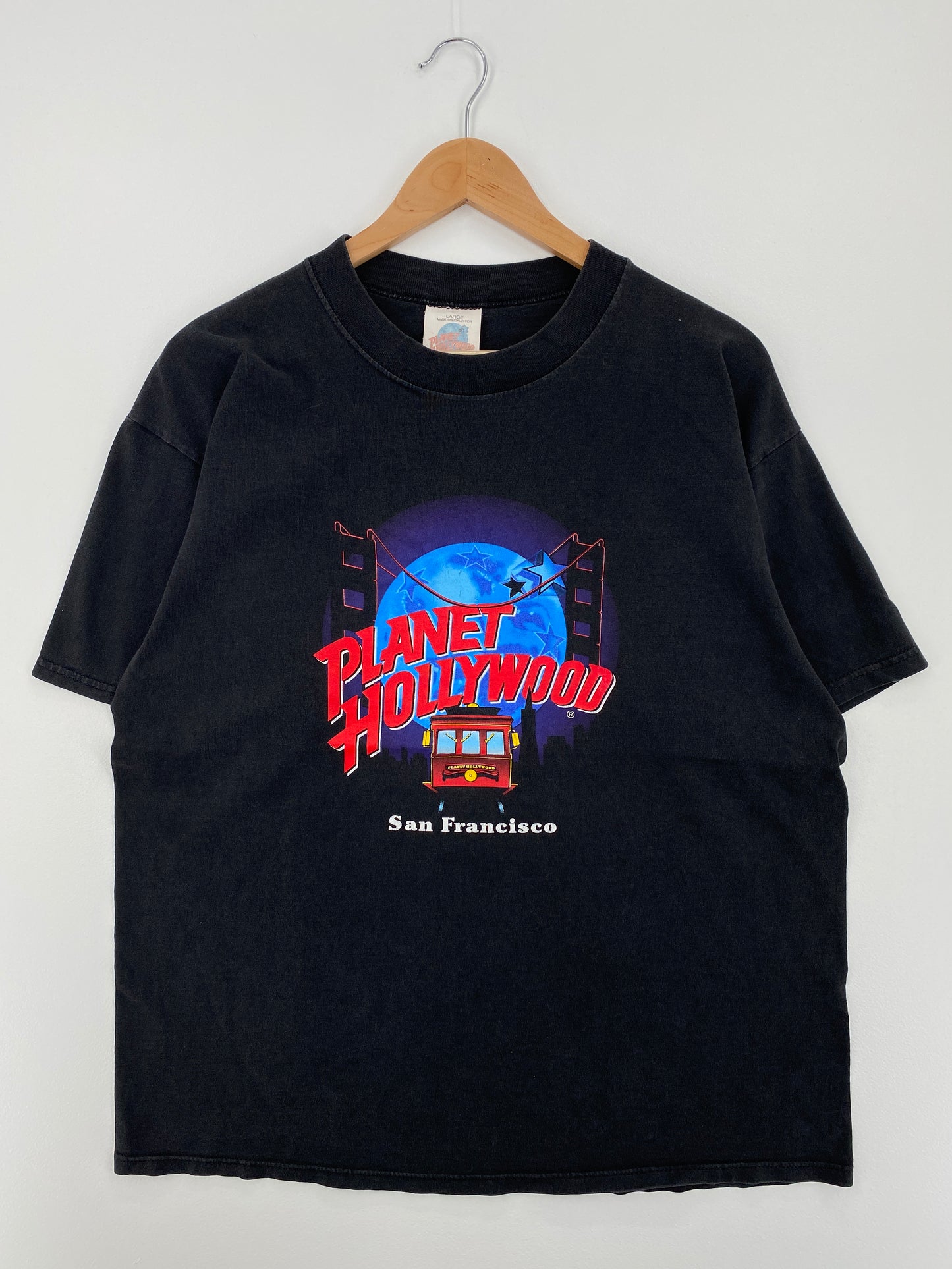 .1991 PLANET HOLLYWOOD Made in USA Size L Vintage T-Shirt / A8175