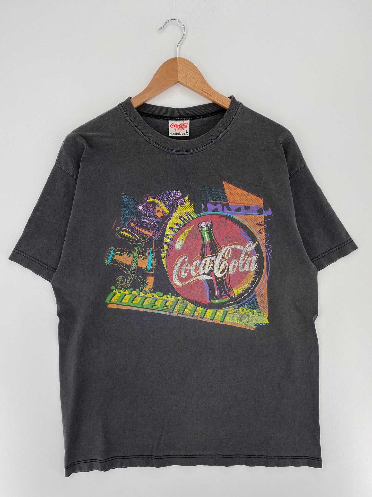 1995 COCA COLA Made in USA Size L Vintage T-Shirts / A2790