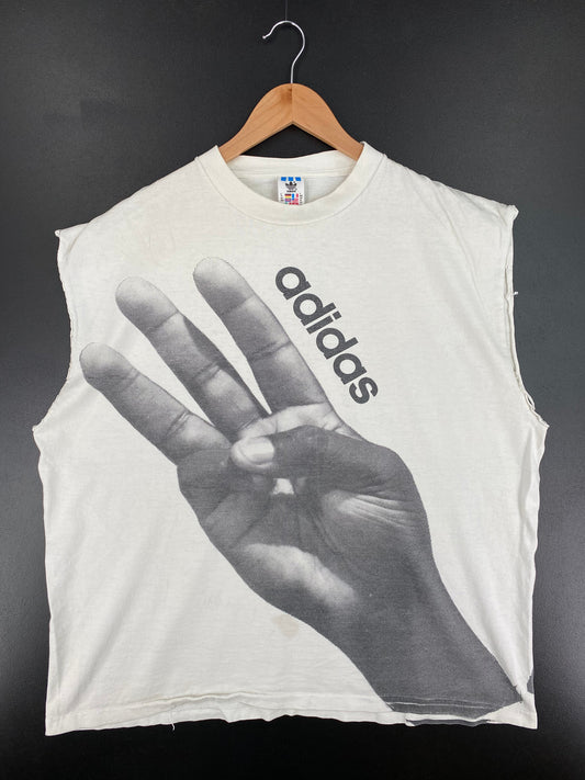 .90's ADIDAS Made in USA Size XL Vintage Tank Top / E2606T