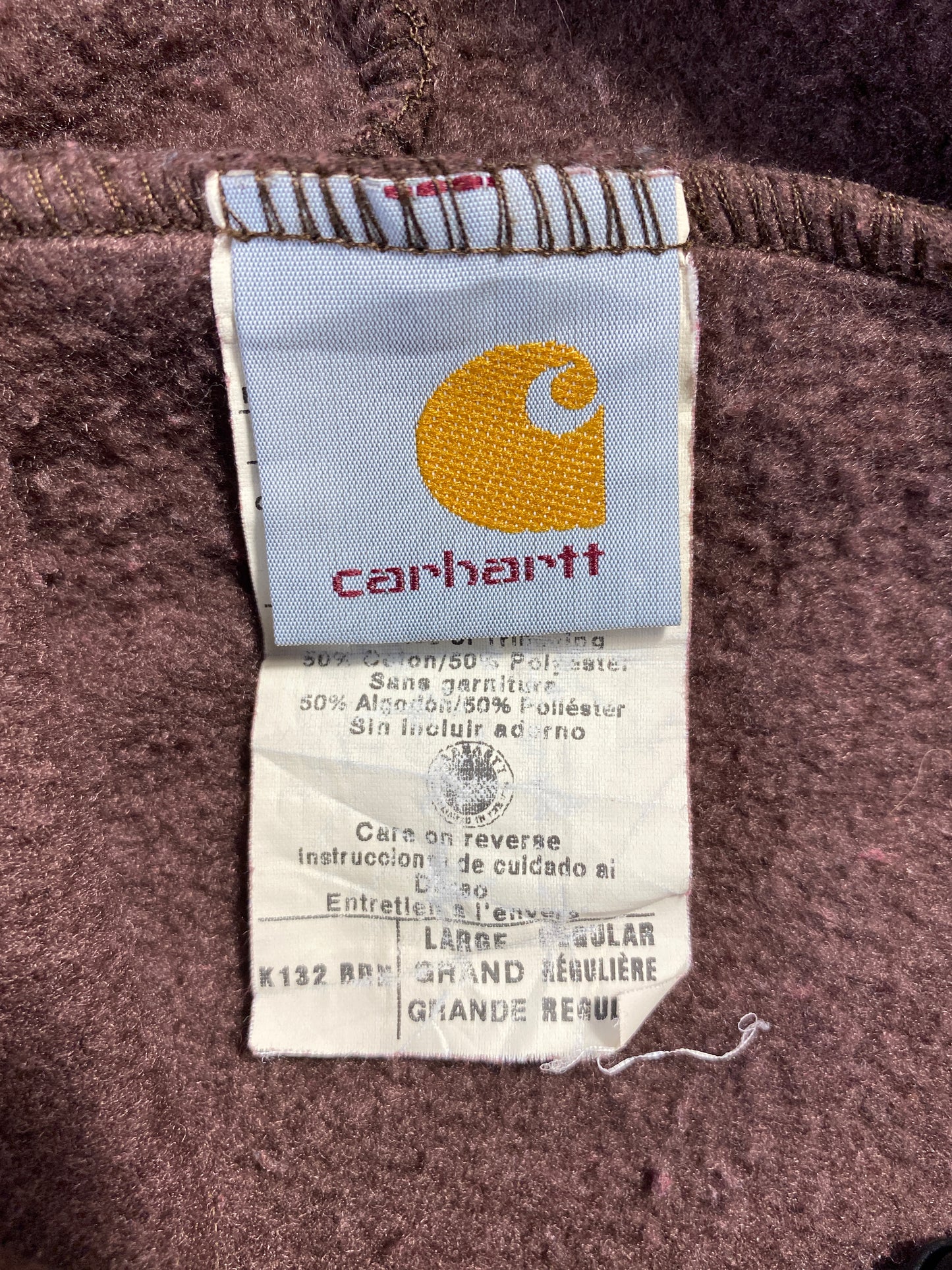 90’s CARHARTT Size L Hoodie Sweat-Shirt / E297