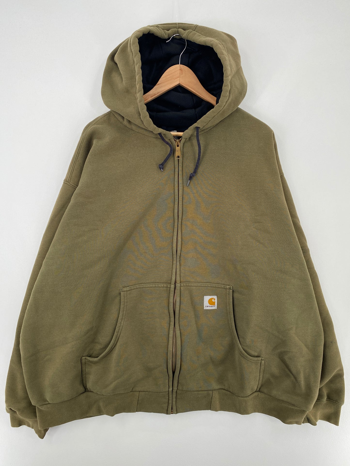 Vintage CARHARTT Size No Tag(Approx.XXL) Zip-up Hoodie Sweat-Shirt / E291