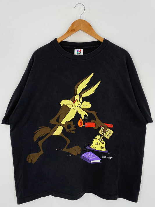 1994 LOONEY TUNES WILE E. COYOTE  Made in USA Size XL Vintage T-Shirt / 9440
