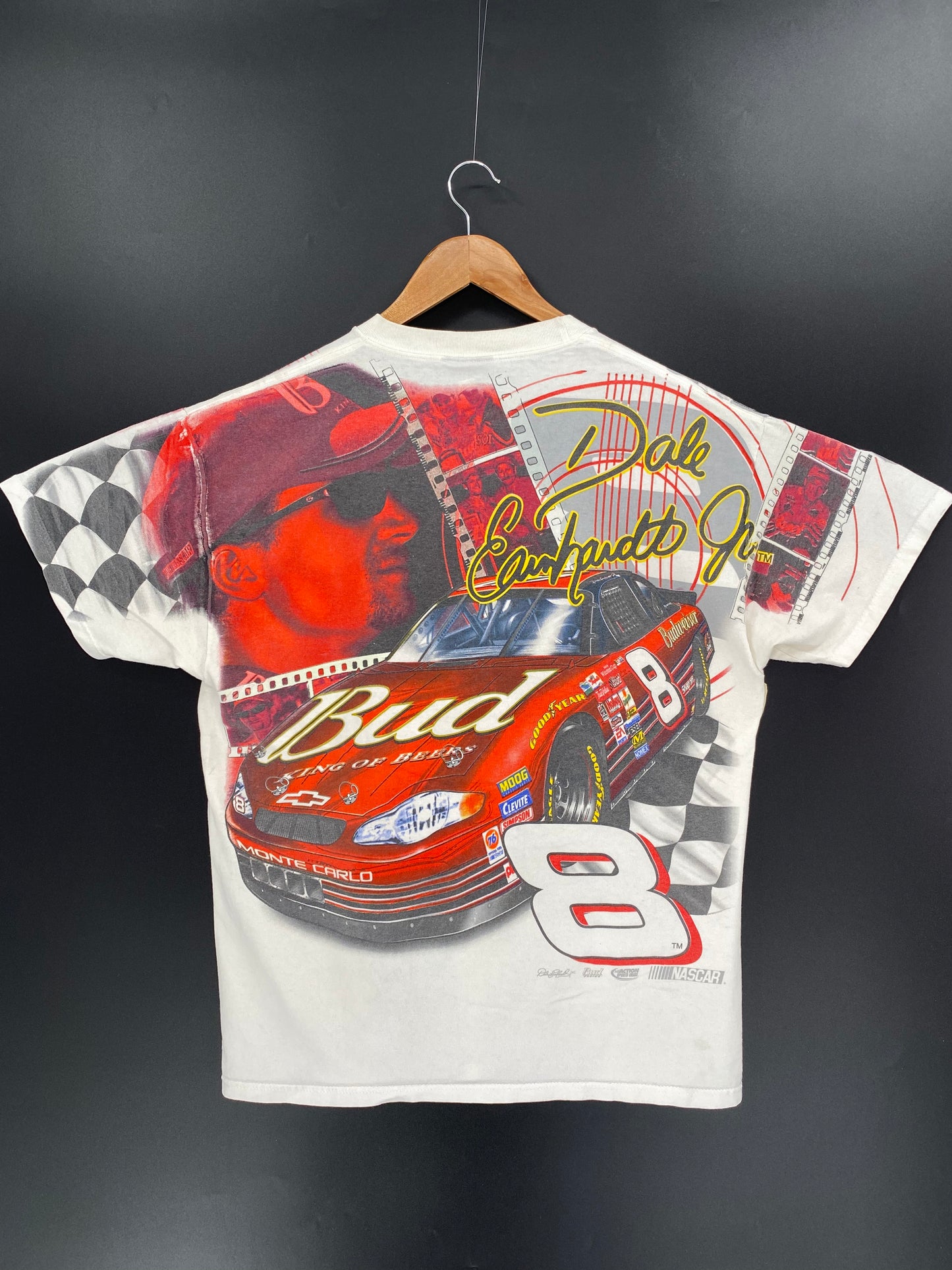90’s Budweiser x NASCAR DALE EARNHARDT JR. Size M Vintage Racing T-Shirt / 9457