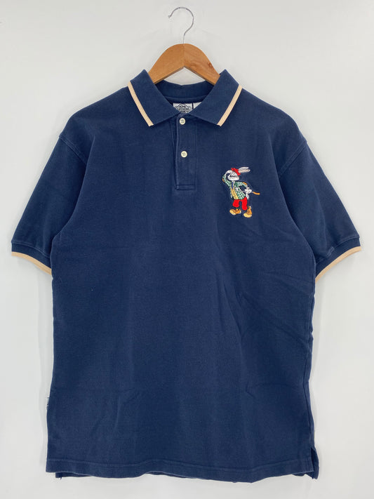1993 LOONEY TUNES BUGS BUNNY Size M Vintage Polo-Shirts / K4428