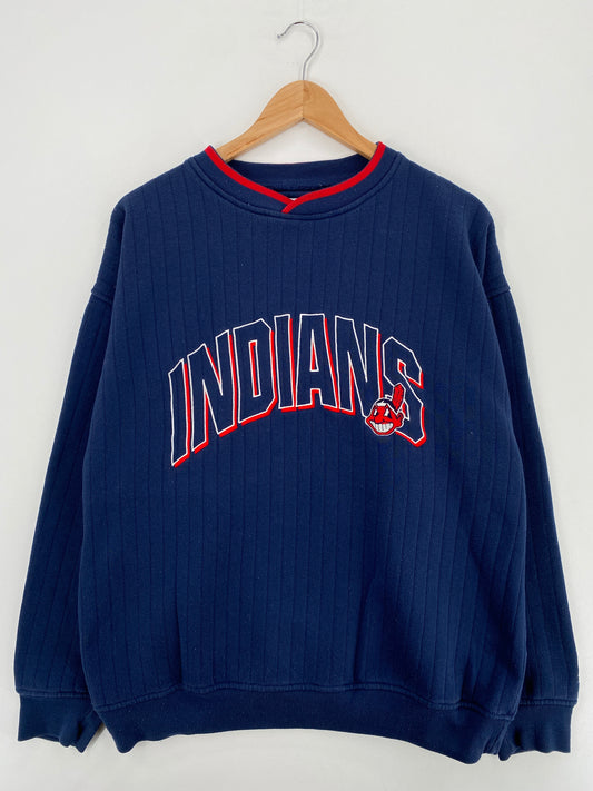 90’s STARTER x CLEVELAND INDIANS Size XL Vintage MLB Sweat-Shirt / A5399