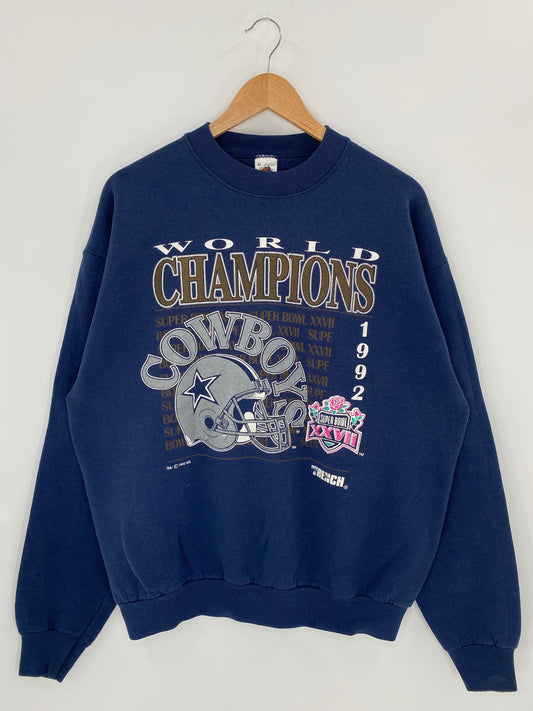 1992 DALLAS COWBOYS Made in USA Size XL Vintage NFL Sweat-Shirt / K6263