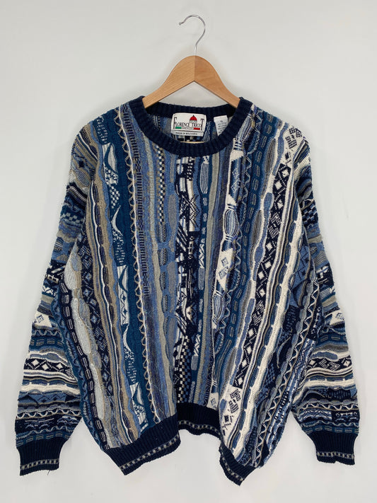 Vintage 3D COOGI- Style Size XL Knit Sweater / K8445