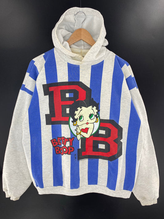 1993 BETTY BOOP (No tag) Approx. Size L-XL Vintage Hoodie Sweat-shirt / K5861