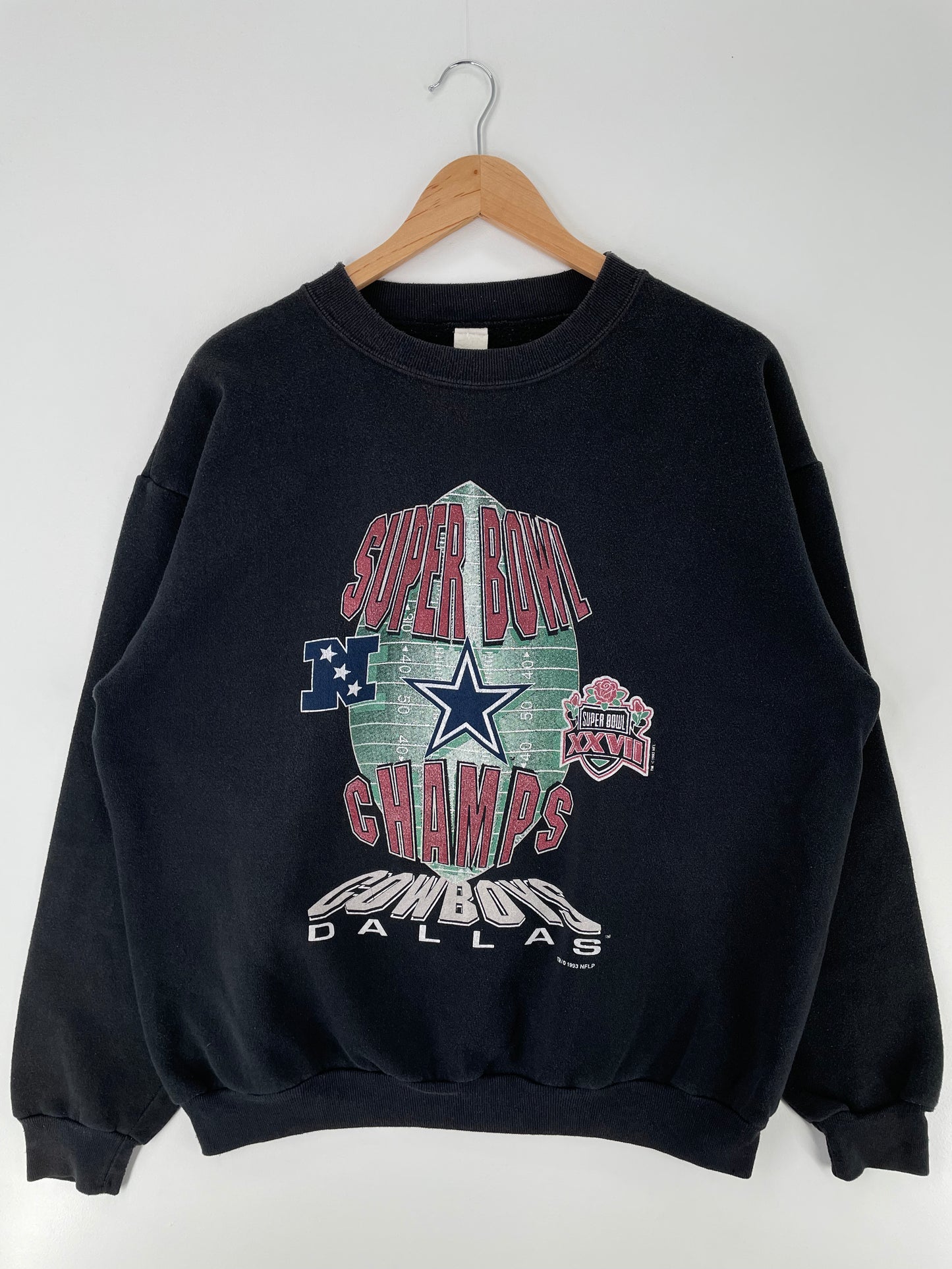 1993 SUPER BOWL DALLAS COWBOYS Size XL Vintage NFL Sweat-shirt / A1552