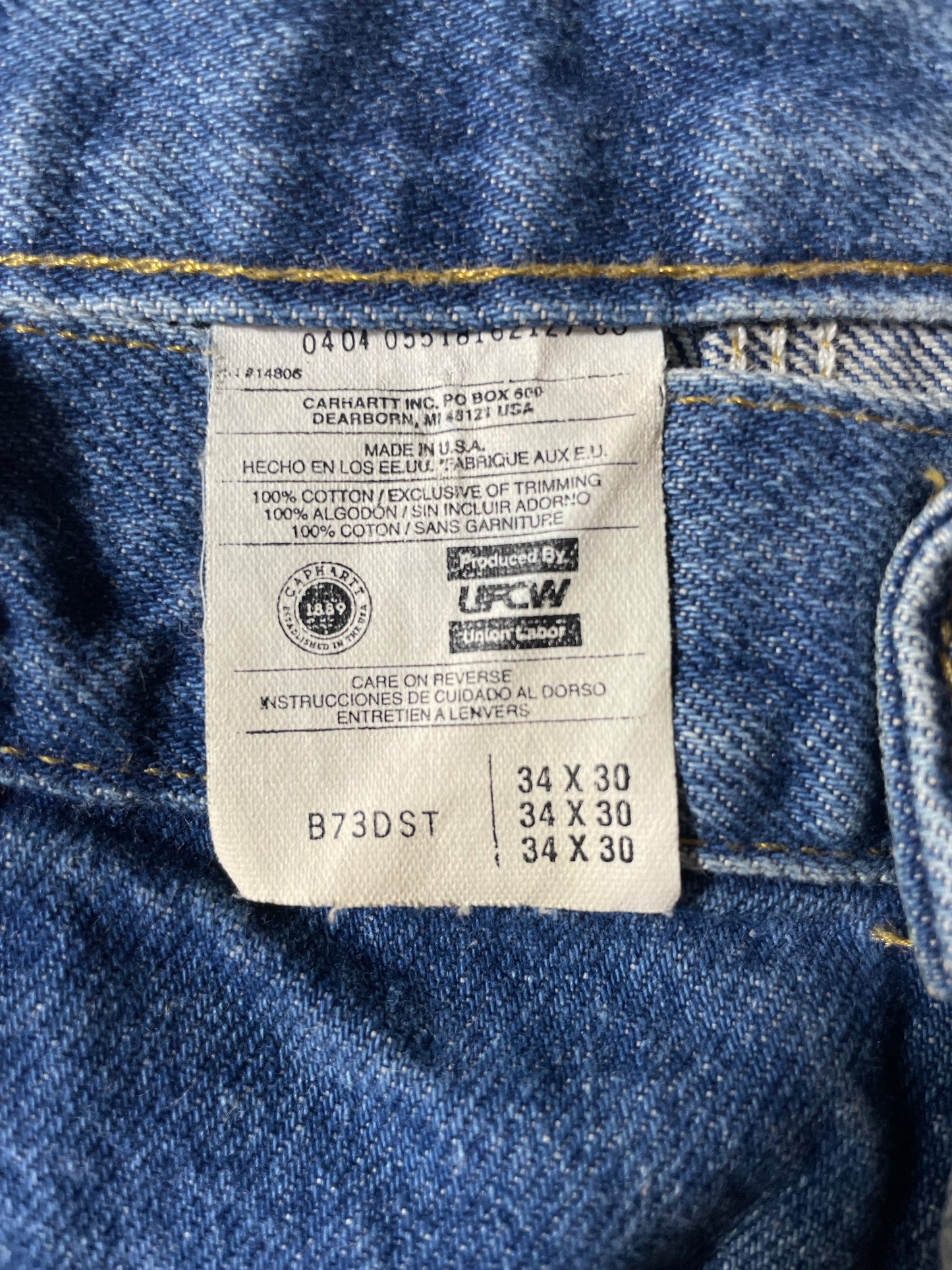 Vintage CARHARTT Size W32xL30 Double Knee Duck Pants / K9057