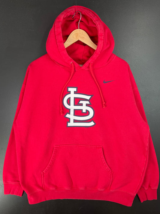 00’ NIKE x ST. LOUIS CARDINALS Size XL Vintage MLB Hoodie Sweat-Shirt / A9213