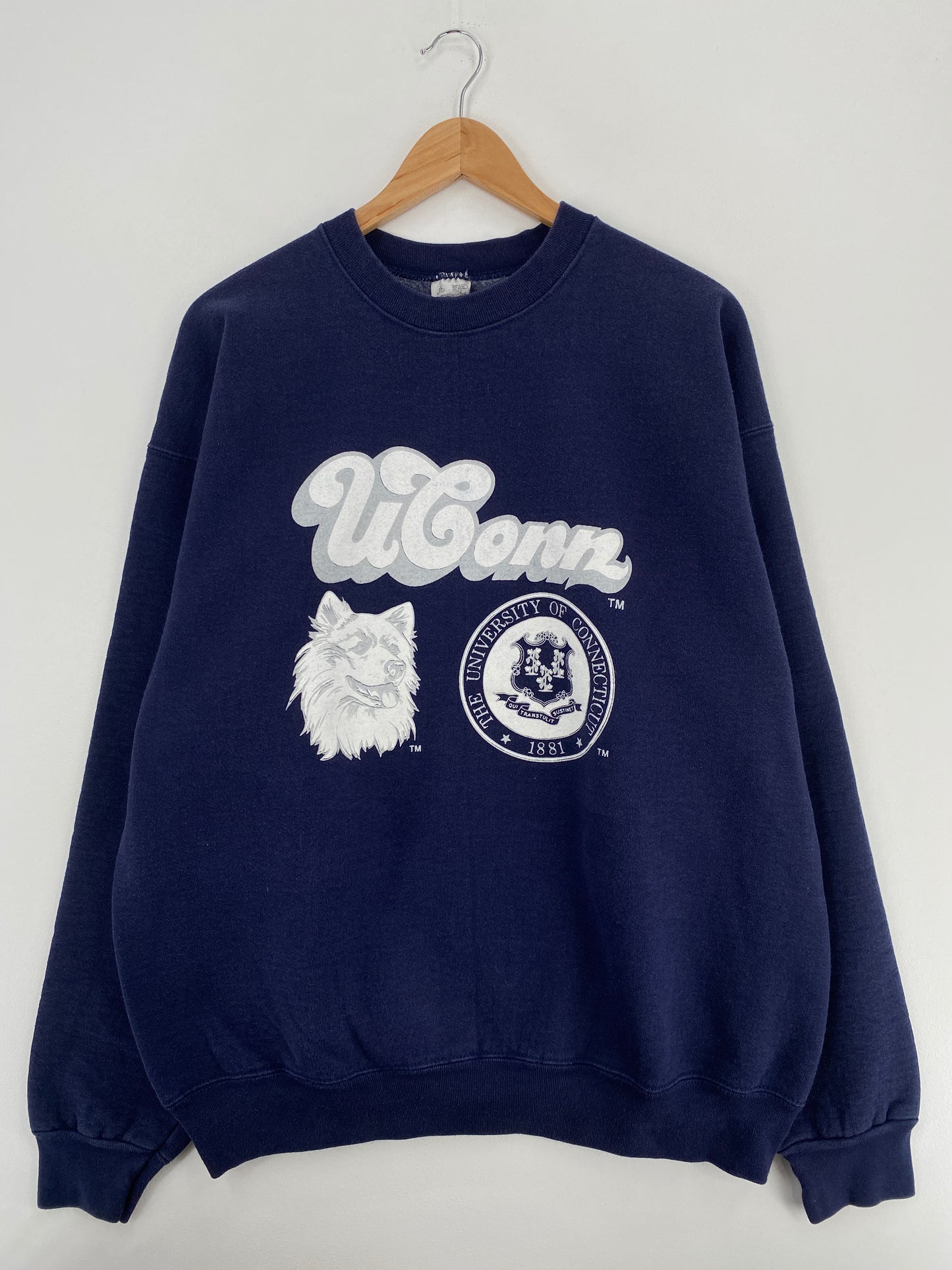 90’s UCONN Made in USA Size XL Vintage College Sweat-shirt / A5635