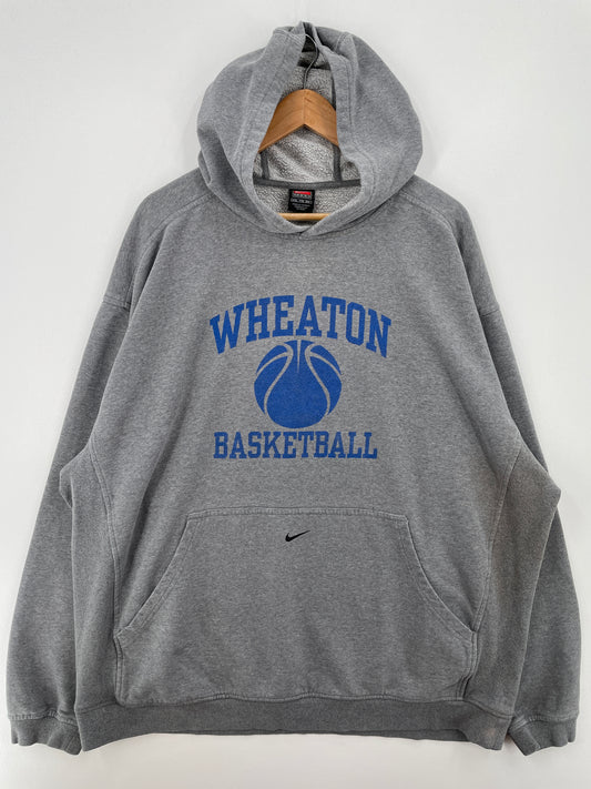 00' NIKE x WHEATON BASKETBALL Size XXL Vintage College Hoodie Sweat-shirt / A8412