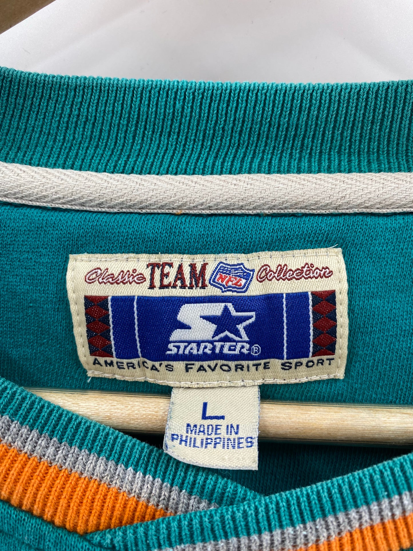90’s STARTER x MIAMI DOLPHINS Size L Vintage NFL Sweat-Shirt / K6260