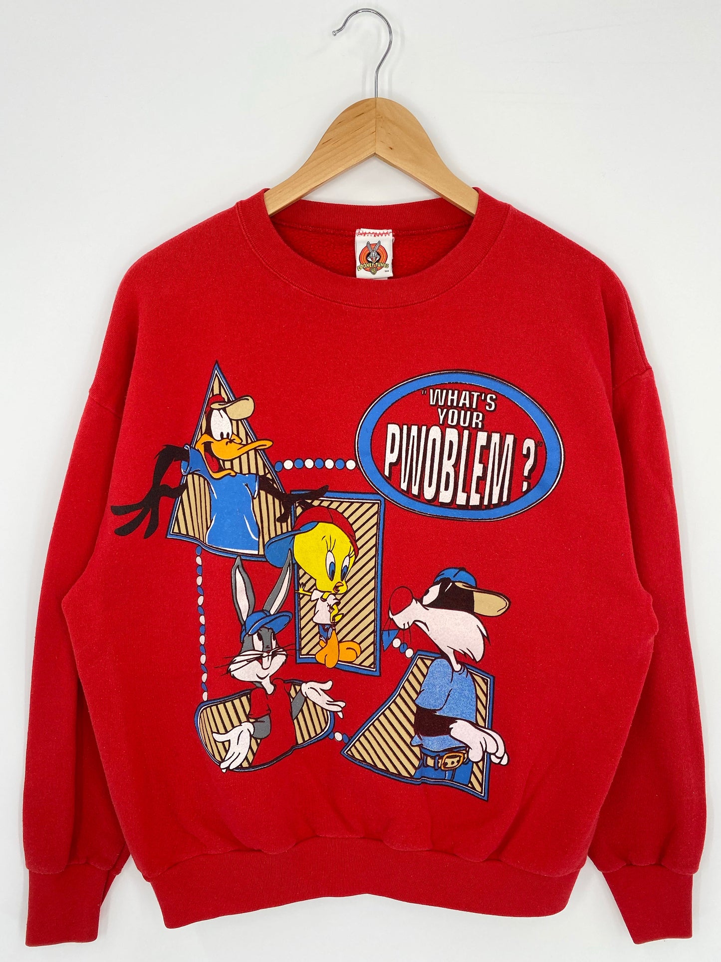 1995 LOONEY TUNES Made in USA Size XL Vintage Sweat-shirt / A8967