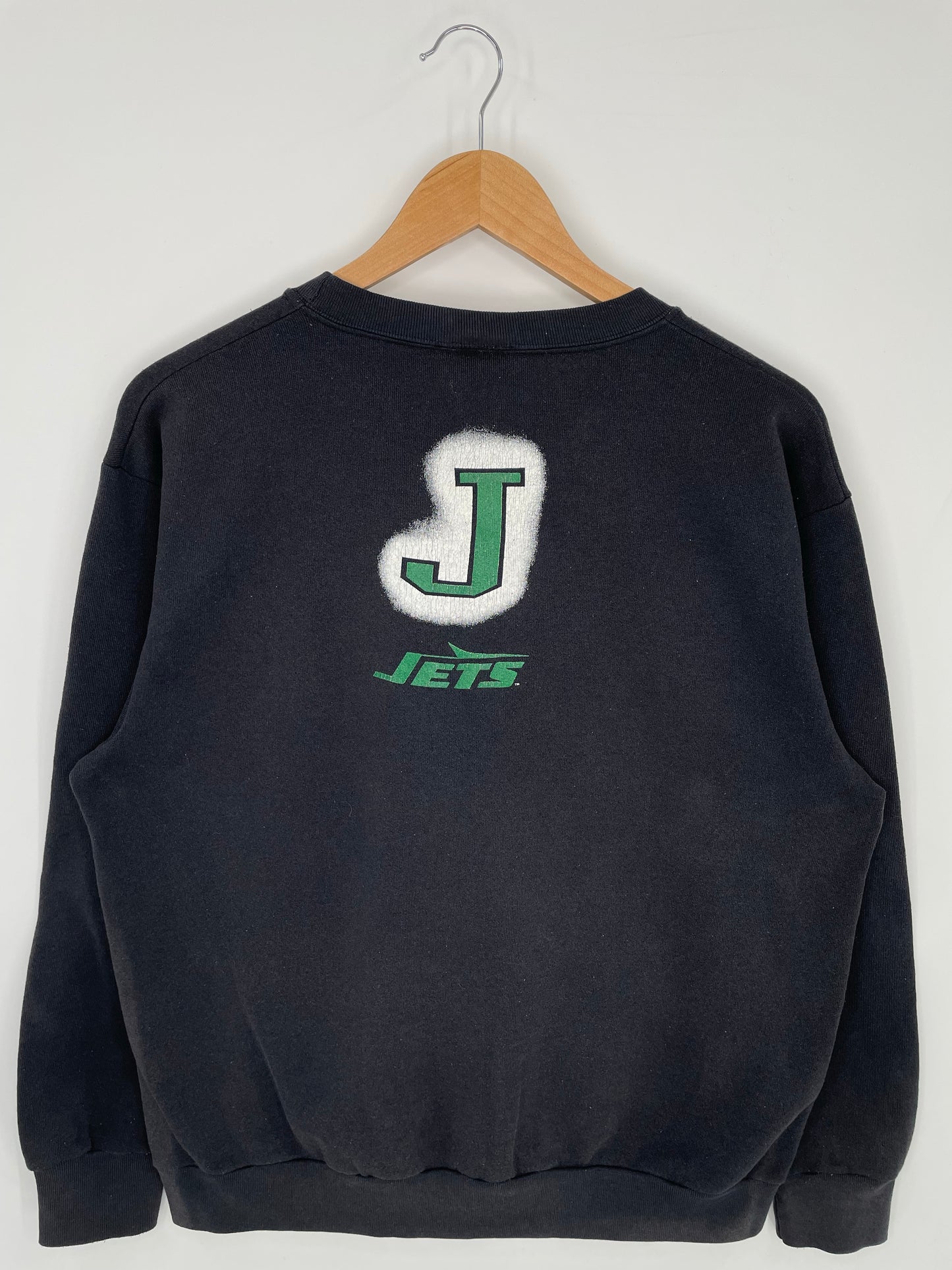 1994 TAZ x NEW YORK JETS Made in USA Size L Vintage NFL Sweat-Shirt/ K8254