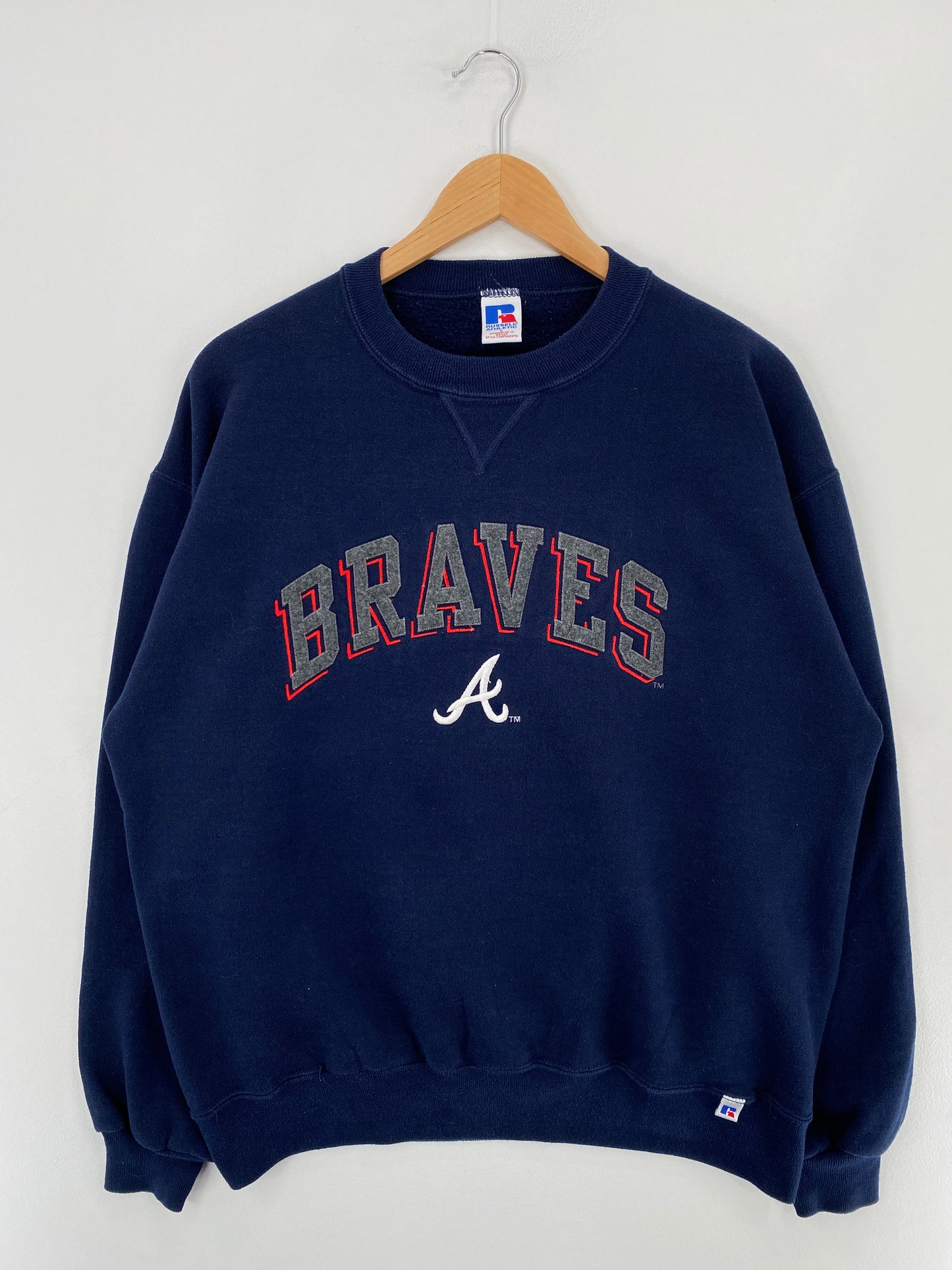 90’s RUSSEL x ATLANTA BRAVES Size L MLB Sweat-shirt / E5320S