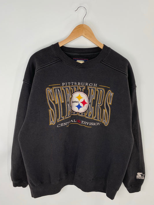 90’s STARTER x PITTSBURGH STEELERS Size L Vintage NFL Sweat-Shirt/ K8220