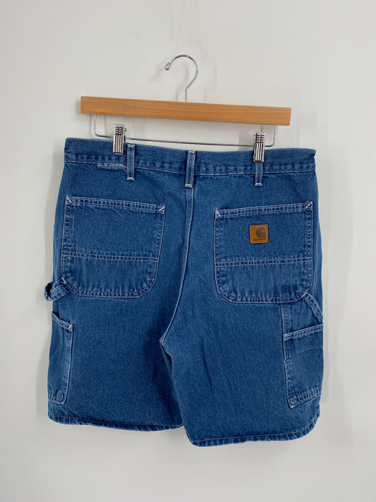 .Vintage CARHARTT Size W34xL8.5 Denim Shorts / A5783