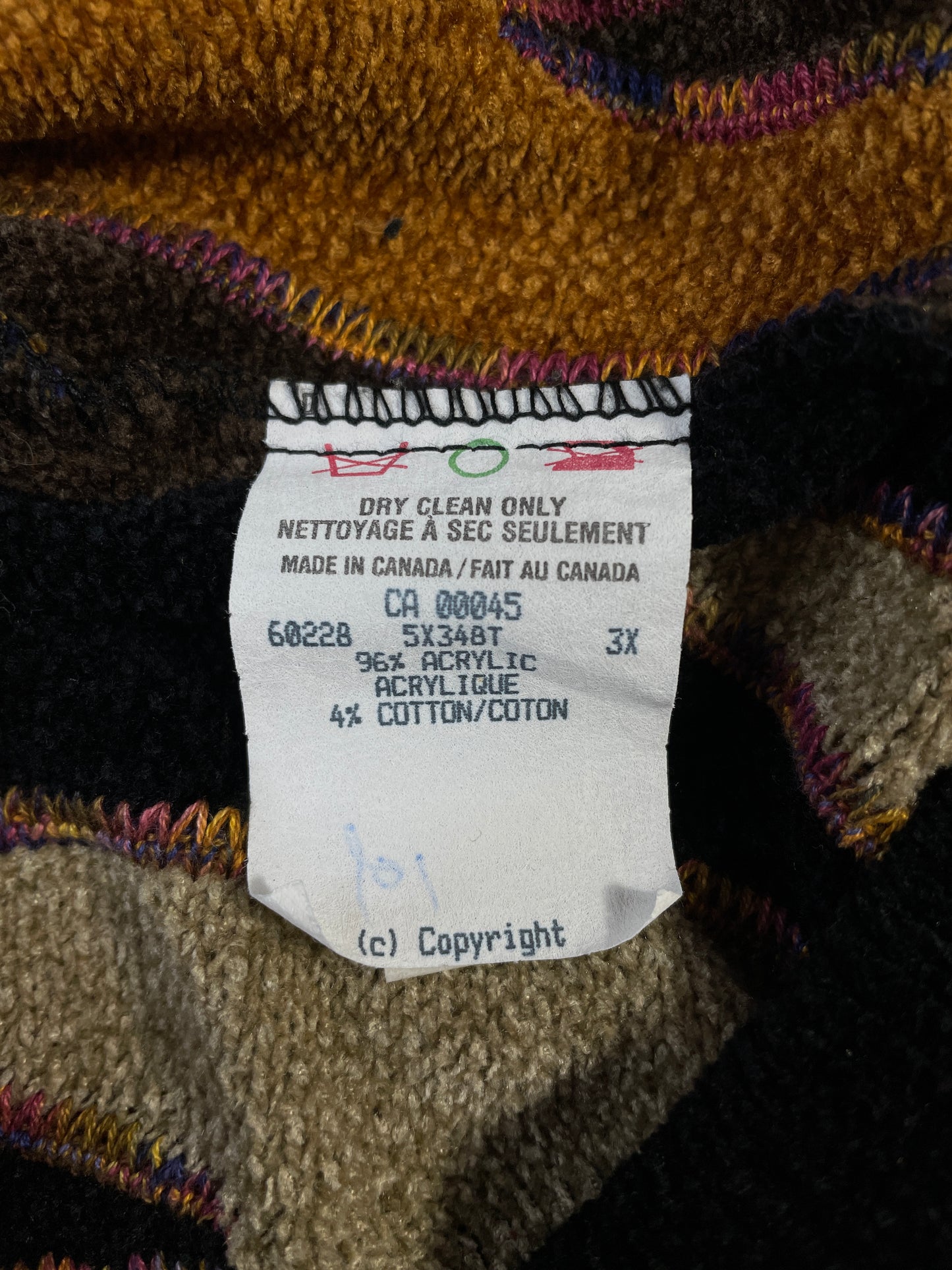 Vintage 3D COOGI-Style Size XXXL Knit Sweater / A7663