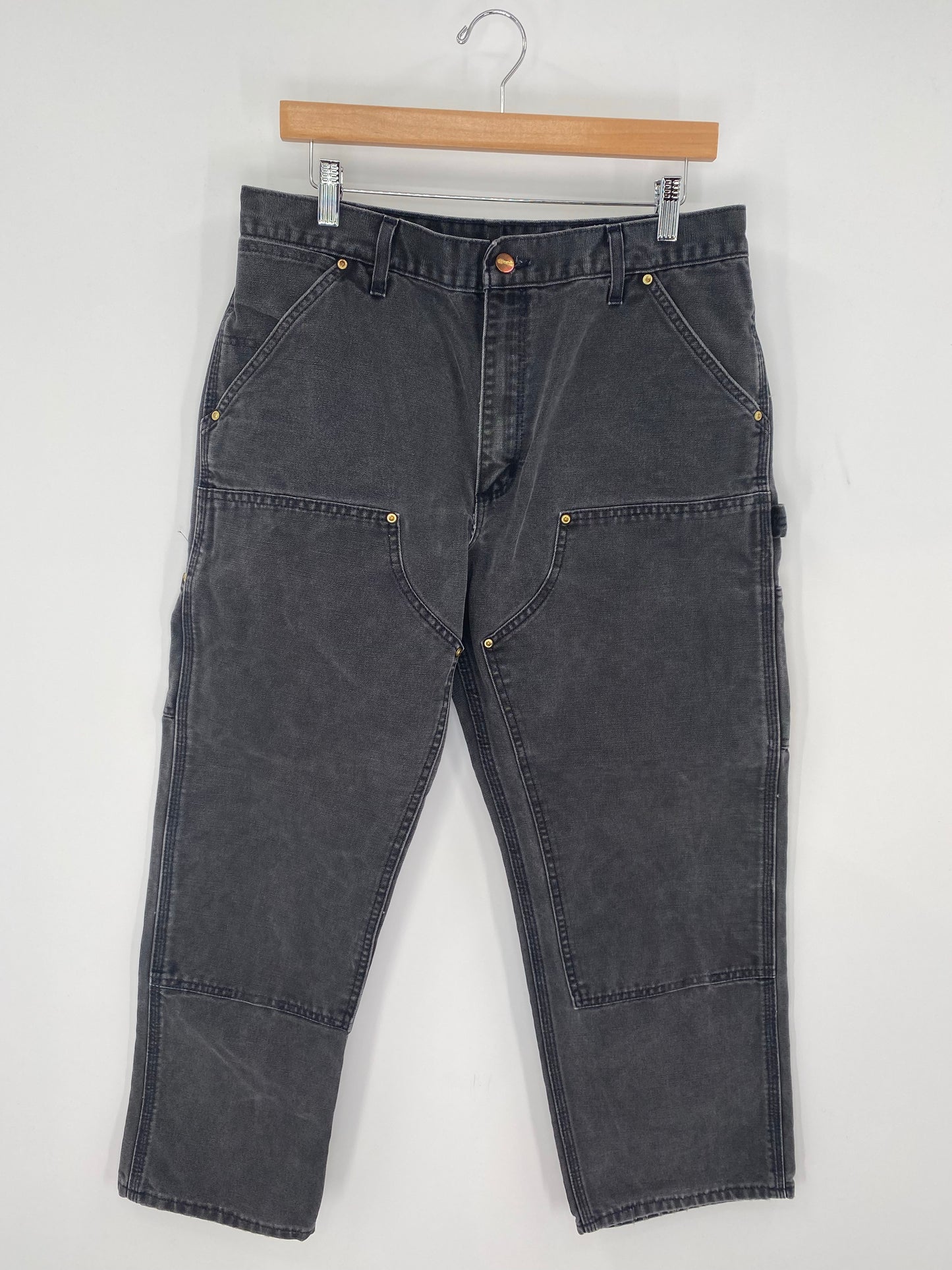 90's CARHARTT Made in USA Size W32xL27 Vintage Double Knee Duck Pants / K9460